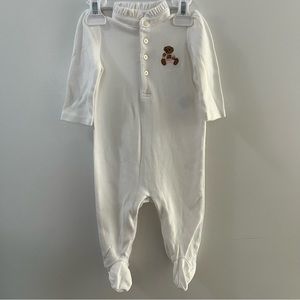 ***$8 BUNDLE*** Baby Girl's Polo Bear Embroidery Footie